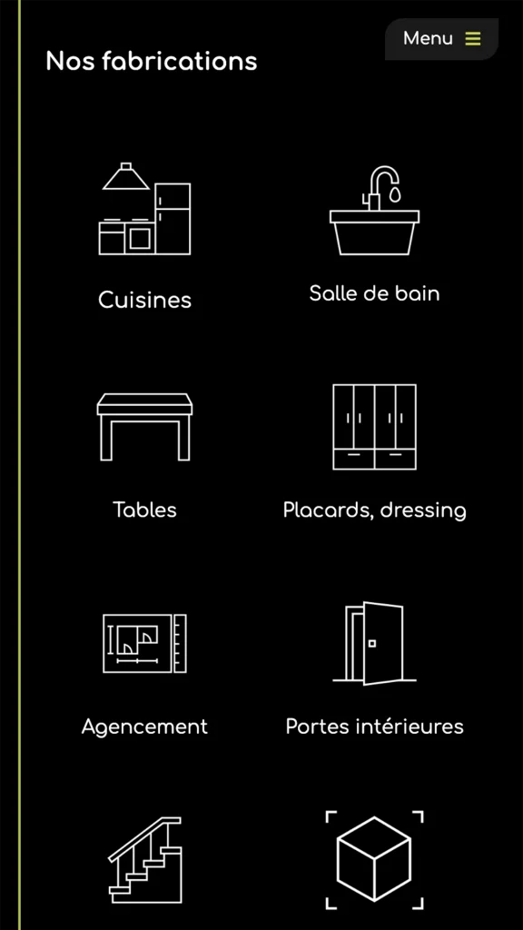 Aperçu de la création du site internet de Menuiserie Gérard à La Bresse réalisé par Cercledesign, agence de communication dans les Vosges (88)