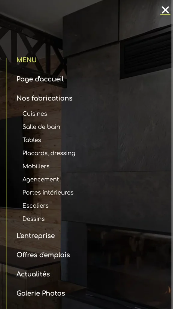 Aperçu de la création du site internet de Menuiserie Gérard à La Bresse réalisé par Cercledesign, agence de communication dans les Vosges (88)