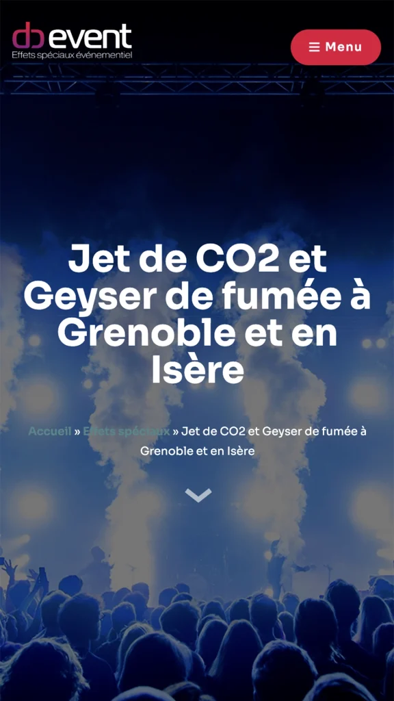 Aperçu de la création du site internet de DB Event à Grenoble réalisé par Cercledesign à La Bresse dans les Vosges (88)