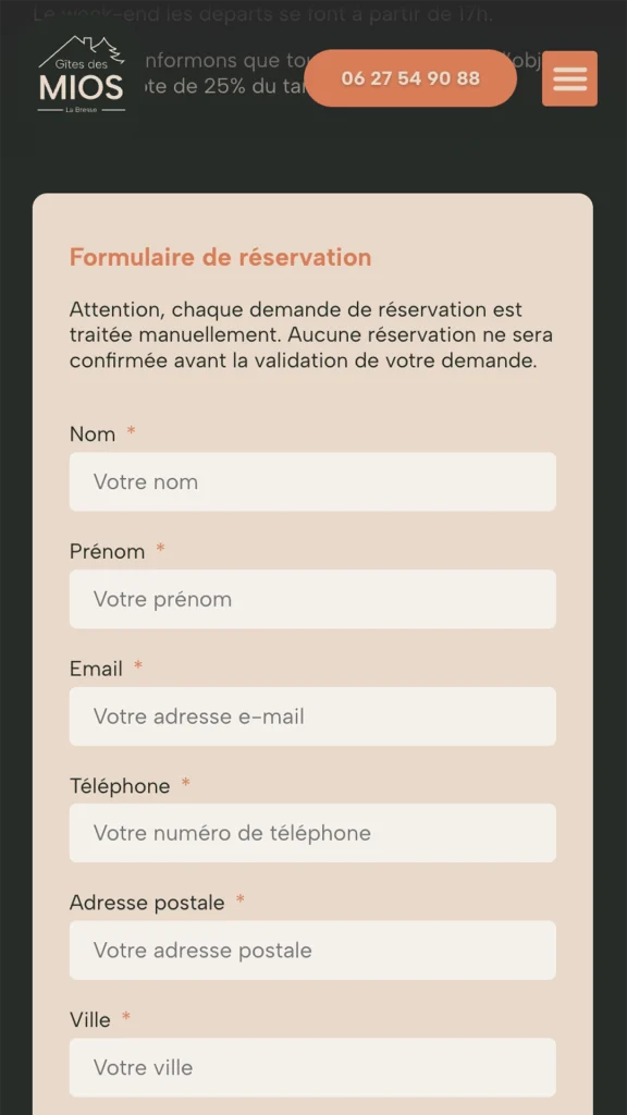 Aperçu de la création du site internet des Gîtes des Mios à La Bresse réalisé par Cercledesign, agence de communication dans les Vosges (88)