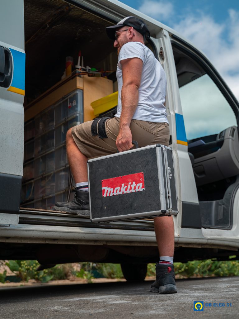 Photo de Christopher gérant CB Elec 31 à Toulouse réalisée par Cercledesign à La Bresse dans les Vosges (88)