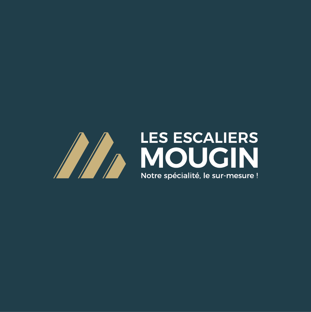 Logo de l'entreprise Les Escaliers Mougin à Cornimont créé par Cercledesign, graphiste dans les Vosges (88)