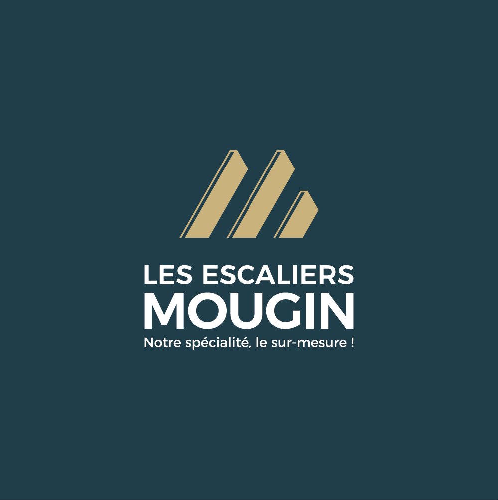 Logo de l'entreprise Les Escaliers Mougin à Cornimont créé par Cercledesign, graphiste dans les Vosges (88)